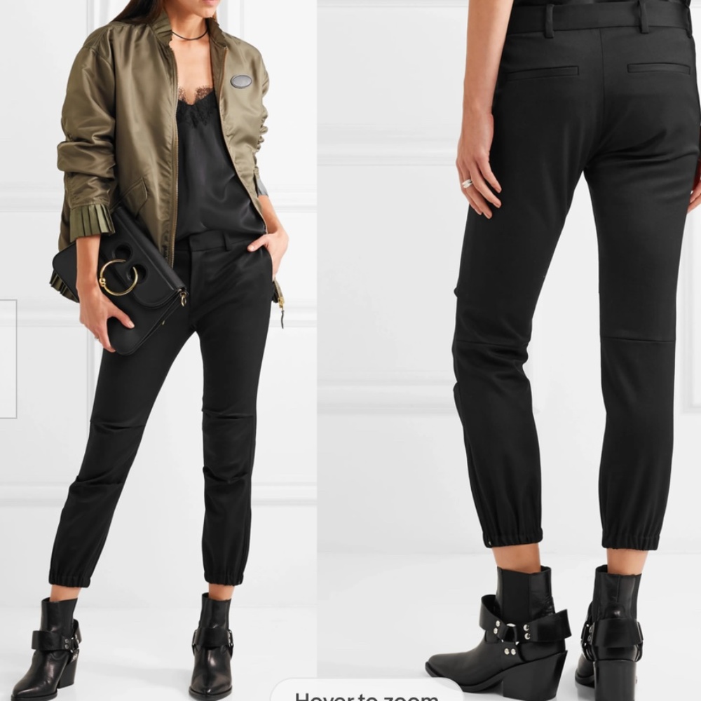 Nili Lotan $525 Wool French Military Crop Pants in Black